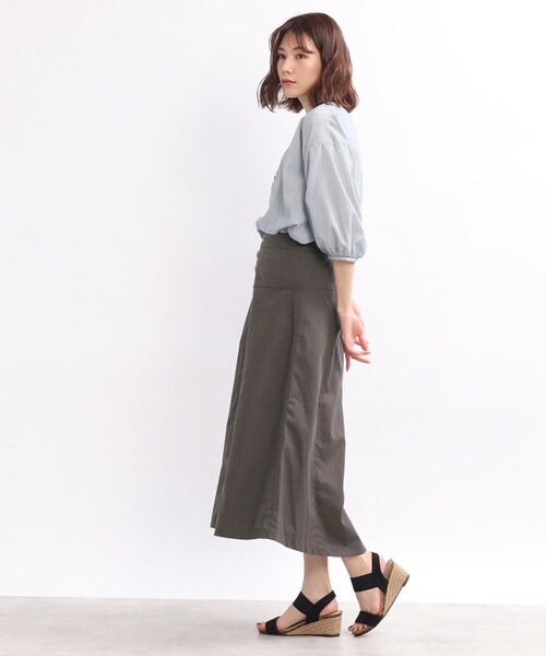 SHOO・LA・RUE（シューラルー）の「◆前ボタン切り替えAラインスカート（スカート・レディース・チャコールグレー/グリーン/ピンク系・02/03/04）」の22枚目の写真