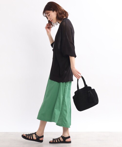 SHOO・LA・RUE（シューラルー）の「◆前ボタン切り替えAラインスカート（スカート・レディース・チャコールグレー/グリーン/ピンク系・02/03/04）」の17枚目の写真