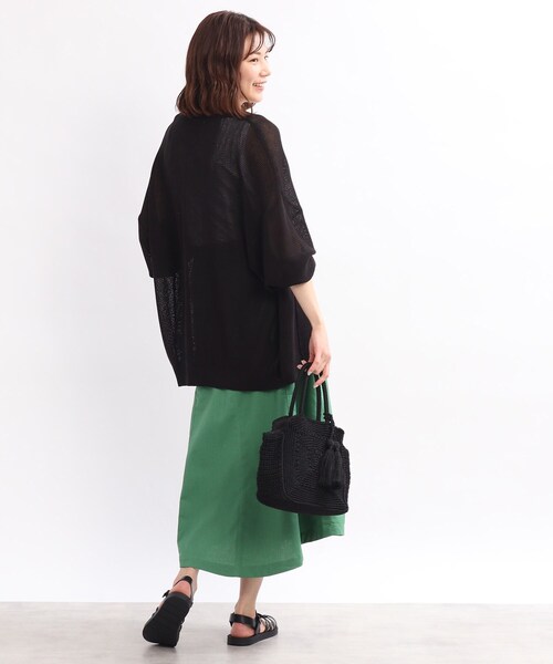 SHOO・LA・RUE（シューラルー）の「◆前ボタン切り替えAラインスカート（スカート・レディース・チャコールグレー/グリーン/ピンク系・02/03/04）」の11枚目の写真