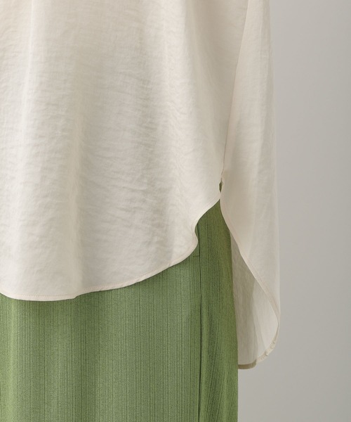 LEPSIM（レプシィム）の「2WAYギャザーブラウス　273844（シャツ/ブラウス・レディース・カーキ/ライトピンク/オフホワイト/ネイビー・FREE）」の12枚目の写真