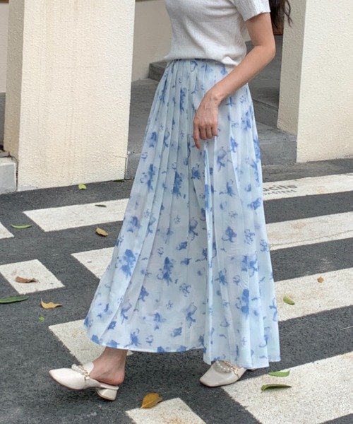 Christian Dior ロングスカート ライトブルー系 Christian Dior ロングスカート ライトブルー系