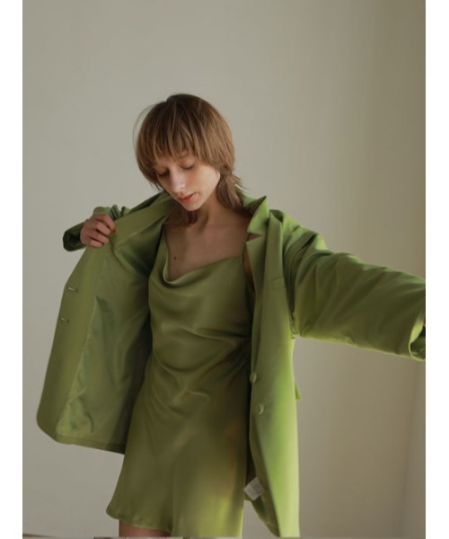 AMAIL(アマイル)の「2way mushroom Jacket(テーラードジャケット・レディース・グレー/グリーン・FREE)」の3枚目の写真