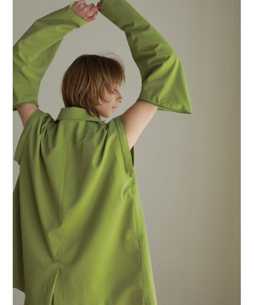 AMAIL(アマイル)の「2way mushroom Jacket(テーラードジャケット・レディース・グレー/グリーン・FREE)」の6枚目の写真