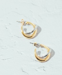 MIXレイヤード風フープピアス