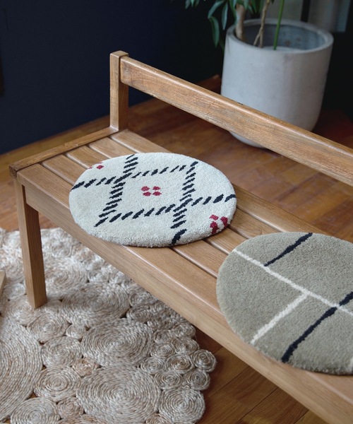 【じん】椅子敷き　adepeche ペル ウール チェアパッド4枚セット じん】椅子敷き adepeche ペル ウール チェアパッド4枚セット