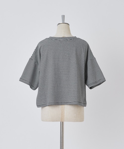 one after another NICE CLAUP（ワンアフターアナザーナイスクラップ）の「オーガニックコットンn刺しゅうTee（Tシャツ/カットソー・レディース・オフホワイト/ブラック系その他/グリーン/イエロー系その他/ベビーピンク・FREE）」の10枚目の写真