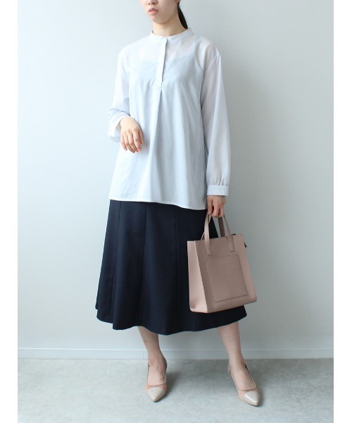 fleur by mint breeze(フルールバイミントブリーズ)の「【M~5L 大きいサイズ】麻調ビエラ マーメイドスカート(スカート・レディース・ネイビー/オレンジ/グリーン・LL/3L/4L/5L/M/L)」の13枚目の写真