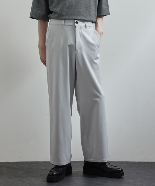JUNRED（ジュンレッド）の「ノータックワイドストレートパンツ（その他パンツ・メンズ・ベージュ系その他/グリーン/ライトグレー・S/L/M）」の8枚目の写真