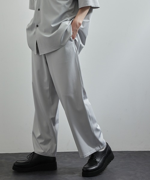 JUNRED（ジュンレッド）の「ノータックワイドストレートパンツ（その他パンツ・メンズ・ベージュ系その他/グリーン/ライトグレー・S/L/M）」の10枚目の写真