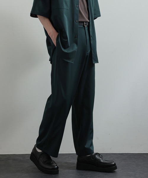 JUNRED（ジュンレッド）の「ノータックワイドストレートパンツ（その他パンツ・メンズ・ベージュ系その他/グリーン/ライトグレー・S/L/M）」の18枚目の写真
