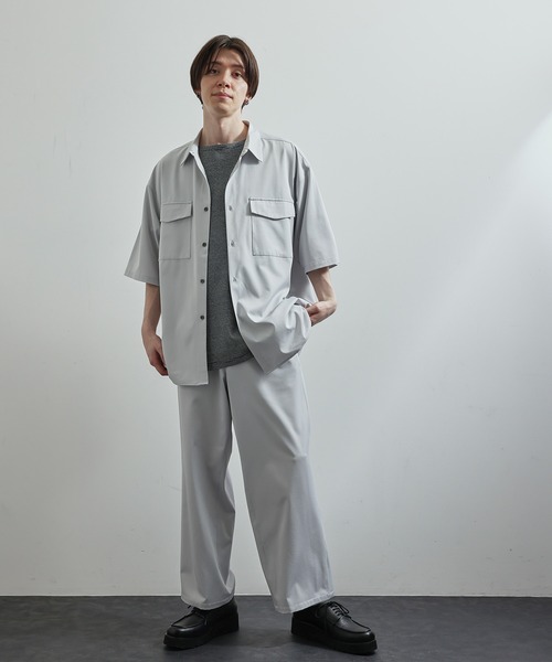 JUNRED（ジュンレッド）の「ノータックワイドストレートパンツ（その他パンツ・メンズ・ベージュ系その他/グリーン/ライトグレー・S/L/M）」の22枚目の写真