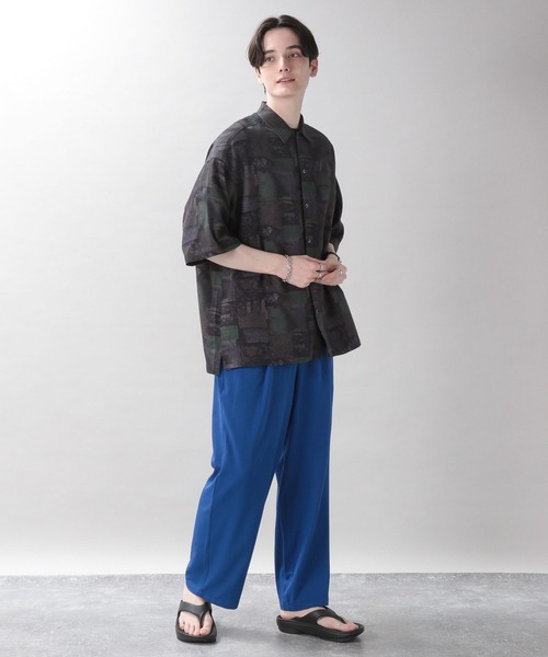 RAGEBLUE（レイジブルー）の「総柄プリント/レーヨンシャツ（シャツ/ブラウス・メンズ・ブラック/ベージュ/ブラウン/オレンジ・MEDIUM/LARGE）」の5枚目の写真