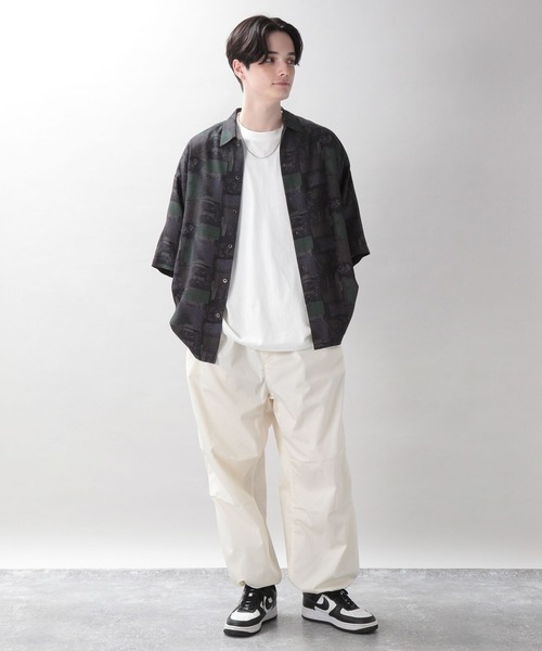 RAGEBLUE（レイジブルー）の「総柄プリント/レーヨンシャツ（シャツ/ブラウス・メンズ・ブラック/ベージュ/ブラウン/オレンジ・MEDIUM/LARGE）」の6枚目の写真