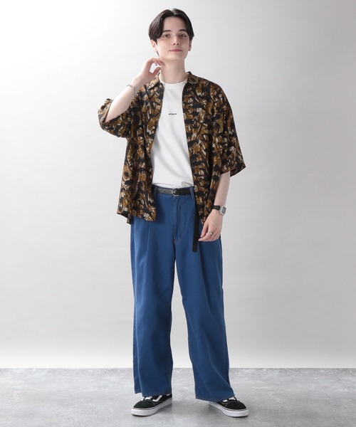 RAGEBLUE（レイジブルー）の「総柄プリント/レーヨンシャツ（シャツ/ブラウス・メンズ・ブラック/ベージュ/ブラウン/オレンジ・MEDIUM/LARGE）」の10枚目の写真