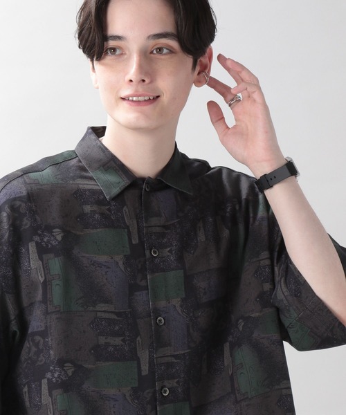 RAGEBLUE（レイジブルー）の「総柄プリント/レーヨンシャツ（シャツ