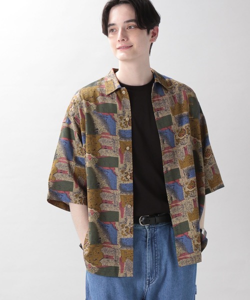 RAGEBLUE（レイジブルー）の「総柄プリント/レーヨンシャツ（シャツ/ブラウス・メンズ・ブラック/ベージュ/ブラウン/オレンジ・MEDIUM/LARGE）」の16枚目の写真