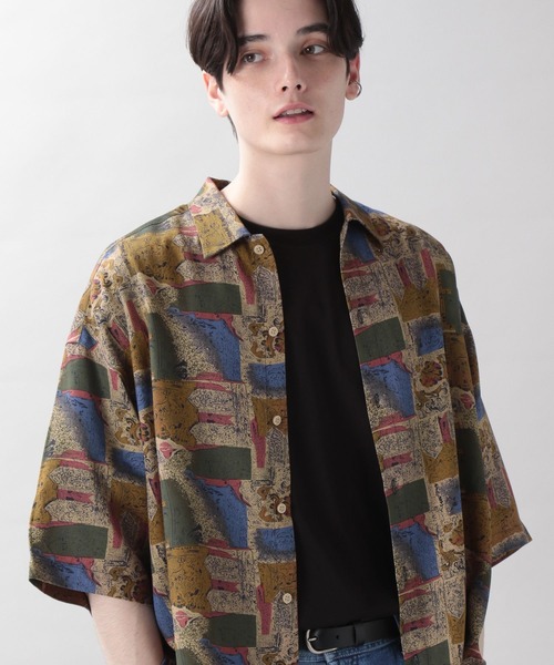 RAGEBLUE（レイジブルー）の「総柄プリント/レーヨンシャツ（シャツ/ブラウス・メンズ・ブラック/ベージュ/ブラウン/オレンジ・MEDIUM/LARGE）」の17枚目の写真