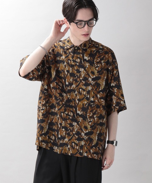RAGEBLUE（レイジブルー）の「総柄プリント/レーヨンシャツ（シャツ/ブラウス・メンズ・ブラック/ベージュ/ブラウン/オレンジ・MEDIUM/LARGE）」の21枚目の写真