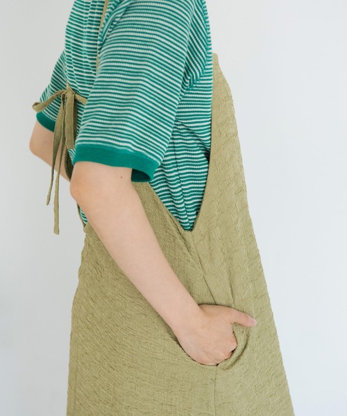 Crisp（クリスプ）の「クリンクルキャミワンピース（ワンピース・レディース・オレンジ/グリーン/アイボリー・FREE）」の20枚目の写真