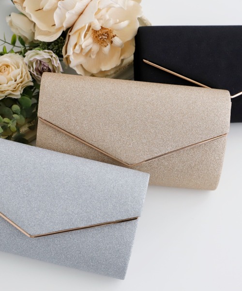 Cupid Heart（キューピッドハート）の「【Cupid Heart】結婚式バッグ　シンプルラメレター型クラッチバッグ（クラッチバッグ・レディース・ベージュ/シルバー/ブラック・MEDIUM）」の12枚目の写真