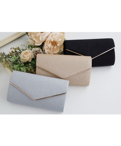 Cupid Heart（キューピッドハート）の「【Cupid Heart】結婚式バッグ　シンプルラメレター型クラッチバッグ（クラッチバッグ・レディース・ベージュ/シルバー/ブラック・MEDIUM）」の4枚目の写真