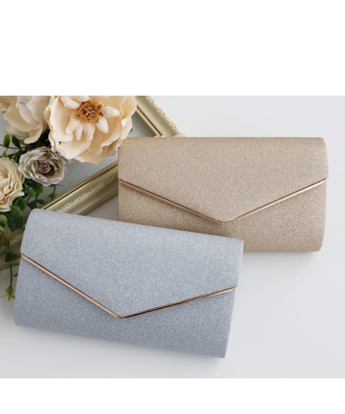 Cupid Heart（キューピッドハート）の「【Cupid Heart】結婚式バッグ　シンプルラメレター型クラッチバッグ（クラッチバッグ・レディース・ベージュ/シルバー/ブラック・MEDIUM）」の7枚目の写真