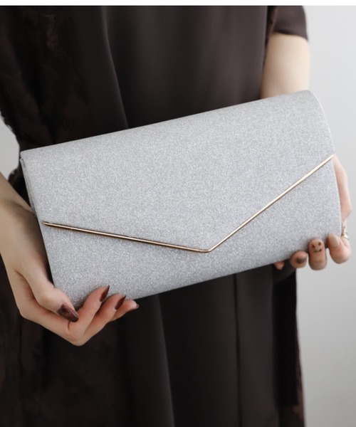 Cupid Heart（キューピッドハート）の「【Cupid Heart】結婚式バッグ　シンプルラメレター型クラッチバッグ（クラッチバッグ・レディース・ベージュ/シルバー/ブラック・MEDIUM）」の14枚目の写真