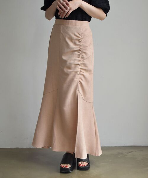 RETRO GIRL(レトロガール)の「ギャザーマーメイドSK(スカート・レディース・ライトグレー/ブラック/オレンジ・FREE)」の3枚目の写真