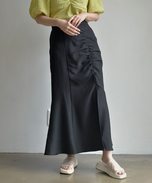 RETRO GIRL(レトロガール)の「ギャザーマーメイドSK(スカート・レディース・ライトグレー/ブラック/オレンジ・FREE)」の8枚目の写真