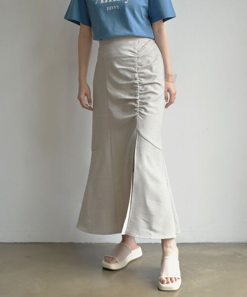 RETRO GIRL(レトロガール)の「ギャザーマーメイドSK(スカート・レディース・ライトグレー/ブラック/オレンジ・FREE)」の20枚目の写真