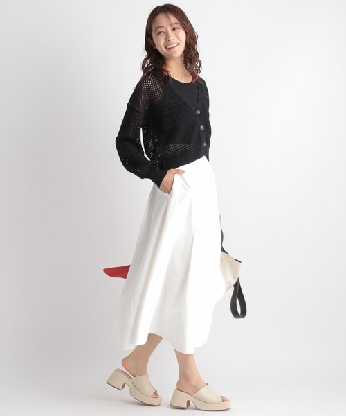 Andemiu（アンデミュウ）の「メッシュカーディガン347395（カーディガン/ボレロ・レディース・ブラック/ベージュ/グリーン・FREE）」の17枚目の写真