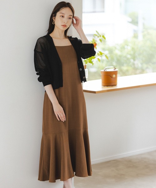 Andemiu（アンデミュウ）の「メッシュカーディガン347395（カーディガン/ボレロ・レディース・ブラック/ベージュ/グリーン・FREE）」の20枚目の写真