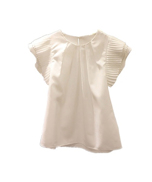 LOPASS（ロパス）の「プリーツタック入れシャツブラウス（シャツ/ブラウス・レディース・ホワイト/ブラック・M/L）」の4枚目の写真