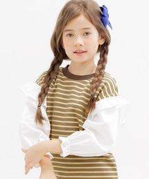 異素材切り替えトップス