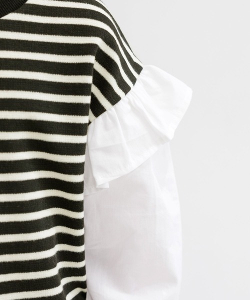 Bee des Bee（ビーデスビー）の「異素材切り替えトップス（その他トップス・キッズ・ブラック/ベージュ・100cm/140cm/150cm/110cm/130cm/120cm）」の7枚目の写真