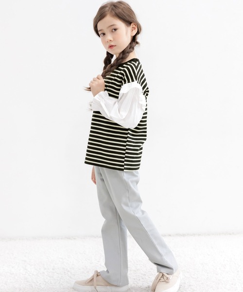 Bee des Bee（ビーデスビー）の「異素材切り替えトップス（その他トップス・キッズ・ブラック/ベージュ・100cm/140cm/150cm/110cm/130cm/120cm）」の9枚目の写真