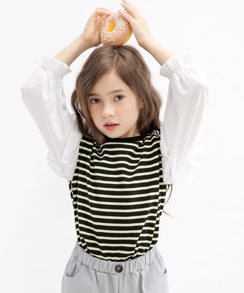 Bee des Bee（ビーデスビー）の「異素材切り替えトップス（その他トップス・キッズ・ブラック/ベージュ・100cm/140cm/150cm/110cm/130cm/120cm）」の10枚目の写真