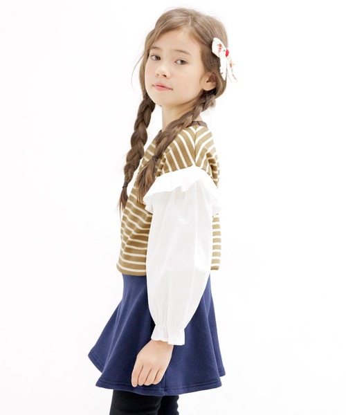 Bee des Bee（ビーデスビー）の「異素材切り替えトップス（その他トップス・キッズ・ブラック/ベージュ・100cm/140cm/150cm/110cm/130cm/120cm）」の13枚目の写真