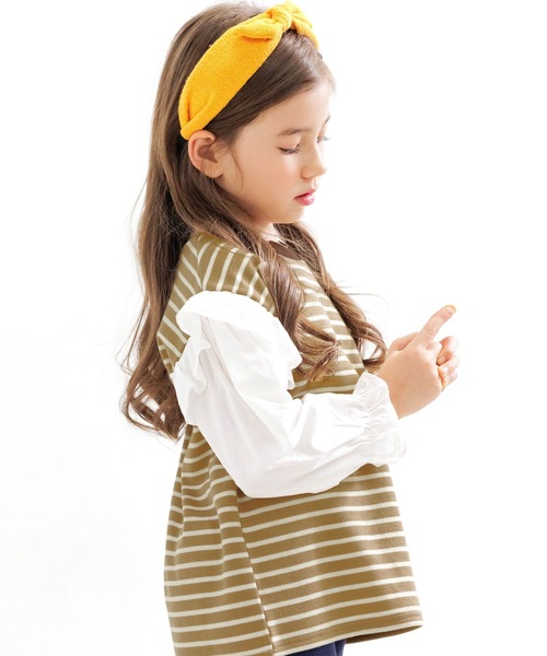 Bee des Bee（ビーデスビー）の「異素材切り替えトップス（その他トップス・キッズ・ブラック/ベージュ・100cm/140cm/150cm/110cm/130cm/120cm）」の15枚目の写真