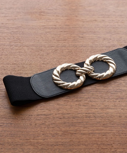 Julia Boutique（ジュリアブティック）の「ツイストリングゴムベルト/22181（ベルト・レディース・ゴールド・ONE）」の5枚目の写真