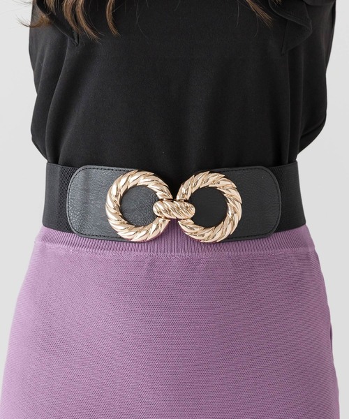 Julia Boutique（ジュリアブティック）の「ツイストリングゴムベルト/22181（ベルト・レディース・ゴールド・ONE）」の6枚目の写真