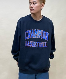 CHAMPION/チャンピオン オーバーサイズ カレッジロゴ クルーネックスウェット/裏起毛トレーナー アメカジ ロゴプリントトレーナー/セットアップ対応 C3-W027