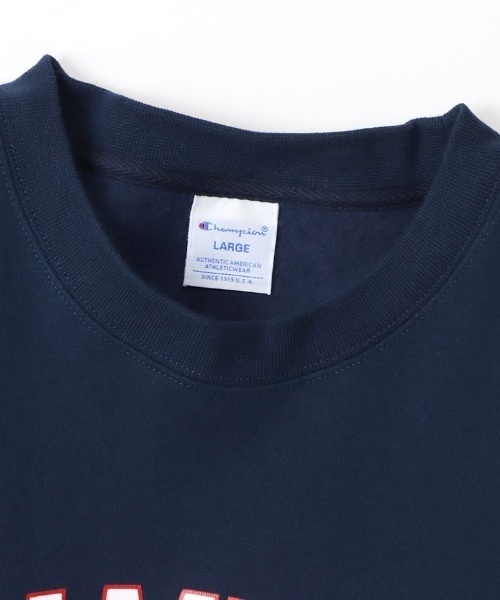 Champion（チャンピオン）の「CHAMPION/チャンピオン オーバーサイズ カレッジロゴ クルーネックスウェット/裏起毛トレーナー アメカジ ロゴプリントトレーナー/セットアップ対応 C3-W027（スウェット・メンズ・ブラック/ネイビー/グレー・M/L/XL）」の9枚目の写真