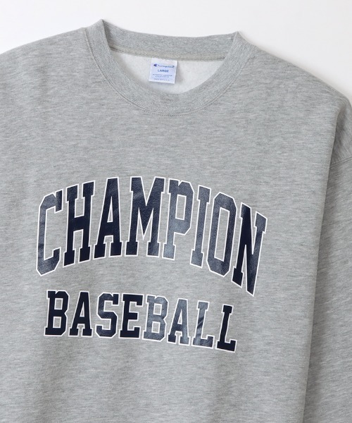 Champion（チャンピオン）の「CHAMPION/チャンピオン オーバーサイズ カレッジロゴ クルーネックスウェット/裏起毛トレーナー アメカジ ロゴプリントトレーナー/セットアップ対応 C3-W027（スウェット・メンズ・ブラック/ネイビー/グレー・M/L/XL）」の6枚目の写真