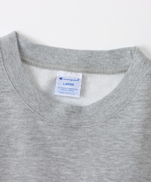 Champion（チャンピオン）の「CHAMPION/チャンピオン オーバーサイズ カレッジロゴ クルーネックスウェット/裏起毛トレーナー アメカジ ロゴプリントトレーナー/セットアップ対応 C3-W027（スウェット・メンズ・ブラック/ネイビー/グレー・M/L/XL）」の7枚目の写真
