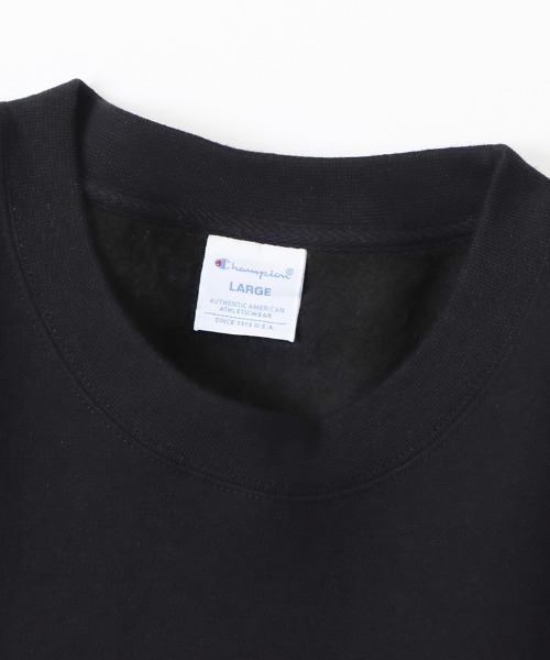 Champion（チャンピオン）の「CHAMPION/チャンピオン オーバーサイズ カレッジロゴ クルーネックスウェット/裏起毛トレーナー アメカジ ロゴプリントトレーナー/セットアップ対応 C3-W027（スウェット・メンズ・ブラック/ネイビー/グレー・M/L/XL）」の5枚目の写真