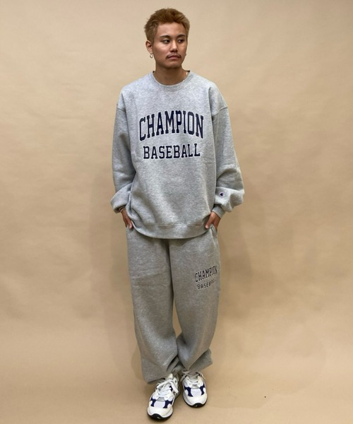 Champion（チャンピオン）の「CHAMPION/チャンピオン オーバーサイズ カレッジロゴ クルーネックスウェット/裏起毛トレーナー アメカジ ロゴプリントトレーナー/セットアップ対応 C3-W027（スウェット・メンズ・ブラック/ネイビー/グレー・M/L/XL）」の17枚目の写真