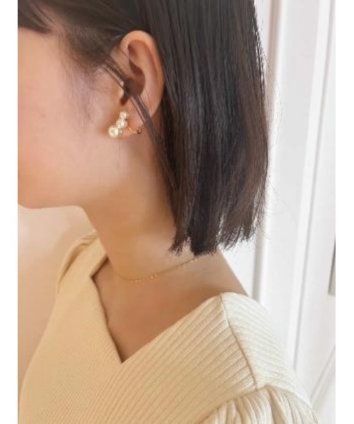 flower（フラワー）の「フローパールイヤリング（イヤリング・レディース・ゴールド・FREE）」の5枚目の写真