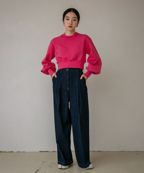 PERNA（ペルナ）の「ワイドデニムパンツ （セットアップ対応）（デニム 