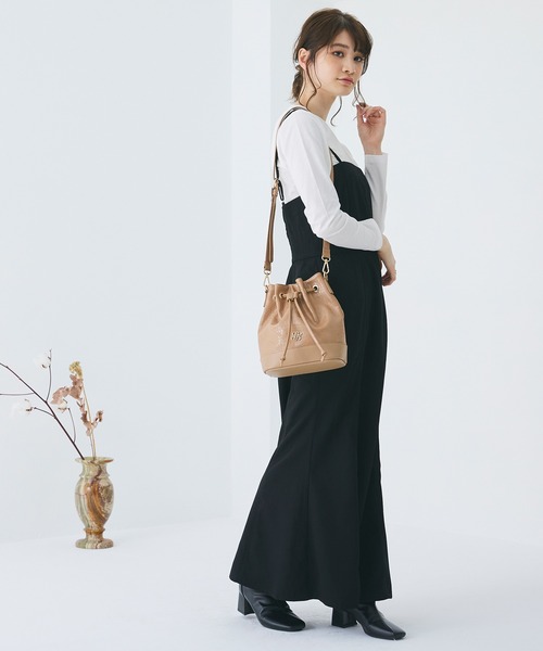 ROYAL PARTY（ロイヤルパーティー）の「ROYAL PARTY (ロイヤルパーティー) 巾着ショルダーバッグ クロコ RPT-B074（ショルダーバッグ・レディース・ベージュ/ブラック/グリーン・FREE）」の5枚目の写真